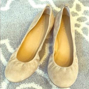 J. Crew Suede ballet slippers